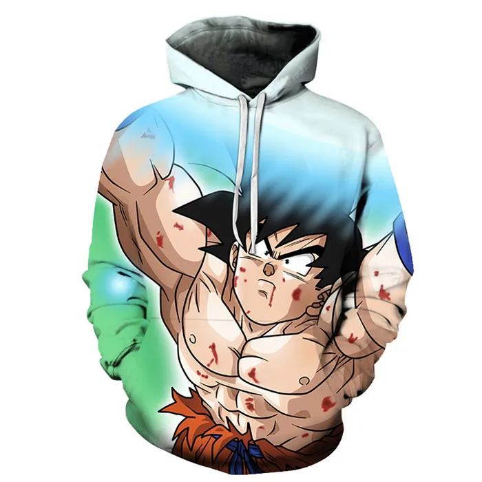Аниме Дизайн 3D Толстовка Толстовки Dragon Ball печатных уличная Homme весна пуловер с длинными рукавами Мужская куртка Прямая поставка