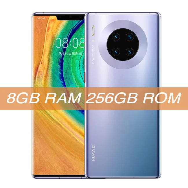 Aurora 8GB 256GB HUAWEI mate 30 Pro, 8 ГБ, 128 ГБ, мобильный телефон, 6,53 дюймов, Kirin 990, четыре ядра, Android 10, встроенный датчик жестов, Google play - Цвет: Aurora 8GB 256GB