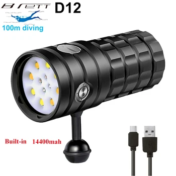 Price NEW LED Diving Flashlight 8 XHP50 25000Lumens Underwater 100m Waterproof Photography Tactical Diving Light Camera Video Torch