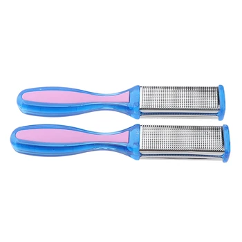 

2Pcs Dual Side Feet Care Scrub Dead Skin Callus Remover File Stainless Steel for Foot Care ,16.5 x 2.5cm