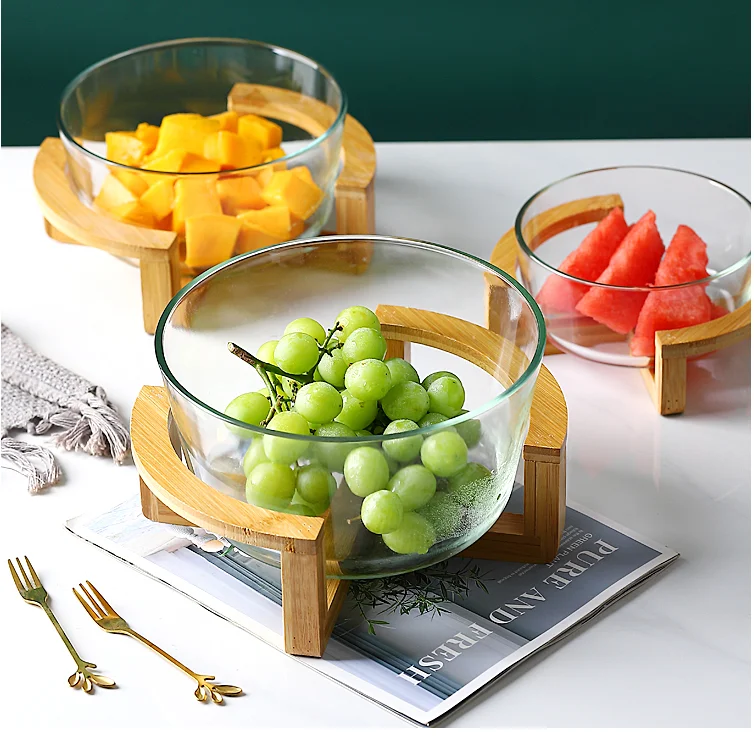 Nordic Simple Fruit Bowl Glass Salad Bowl (Small) 32 Nordic Simple Fruit Bowl Glass Salad Bowl (Small)