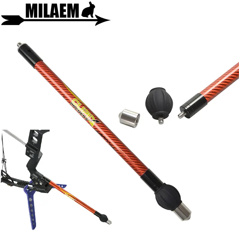 

Archery Carbon Stabilizer Balance Bar 12inch Side Rod Weight Ball Compoundbow Shooting Hunting Accessories