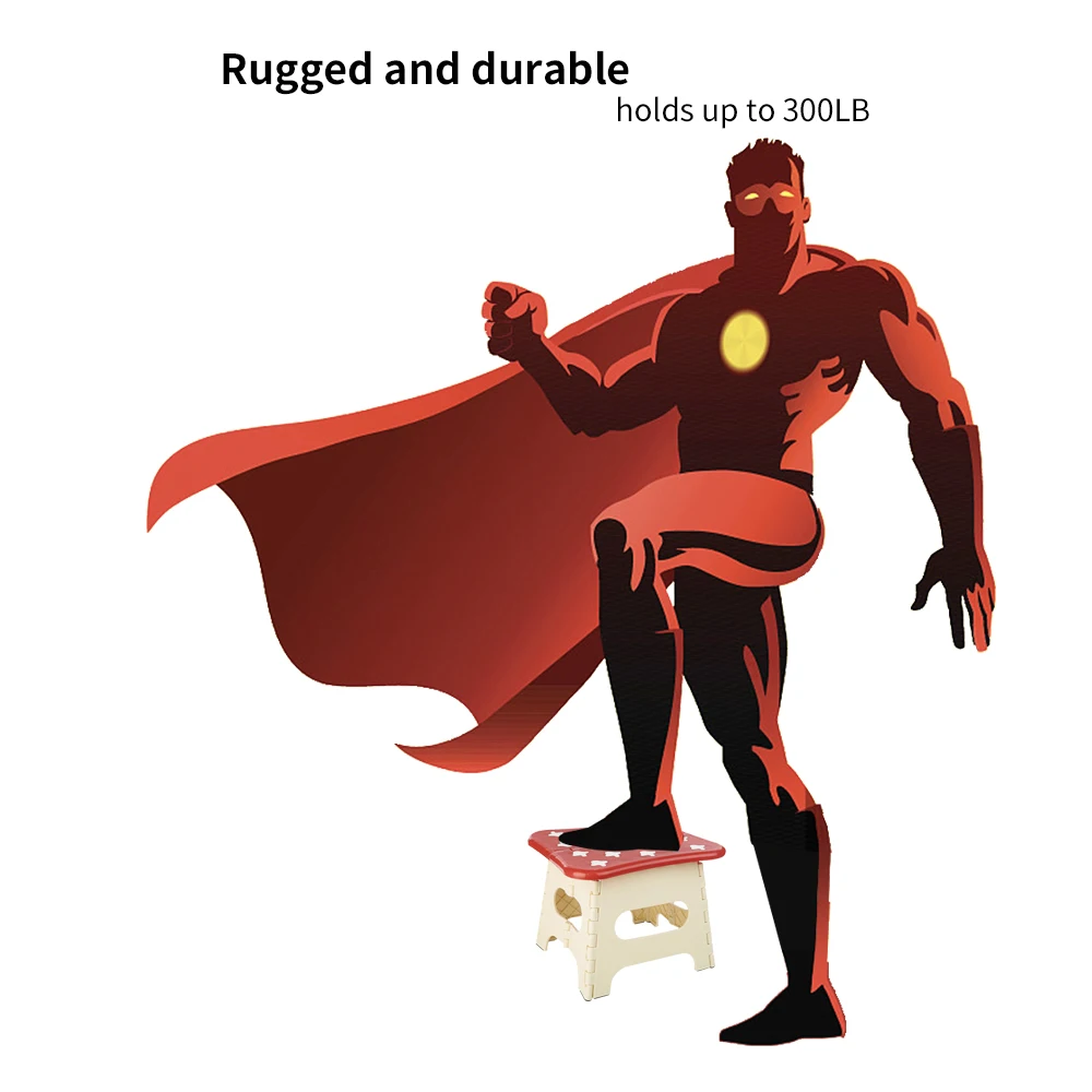 Kids Chair Cute Portable Plastic Stools Thicken Step Folding Child Stool Plastic Foldable Chairs Kids Stools Yellow Orange (4)