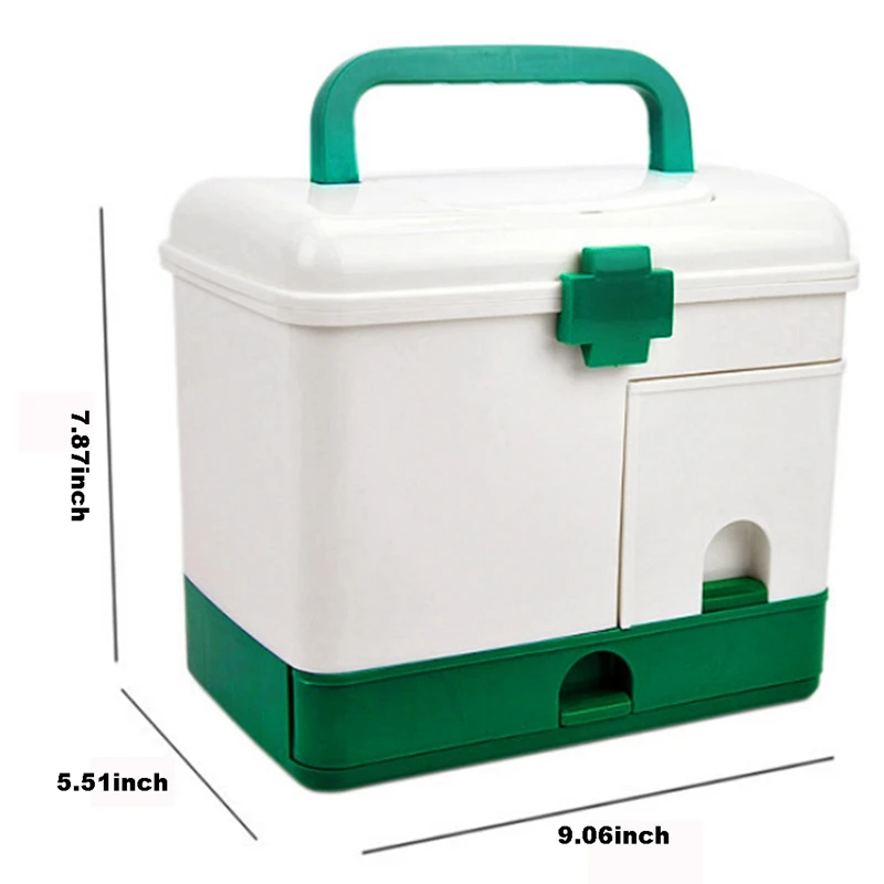 First Aid Kit Box Medicine Medical Storage Box Medical Plastic Drug Gathering Organizer Boxes Storage Container