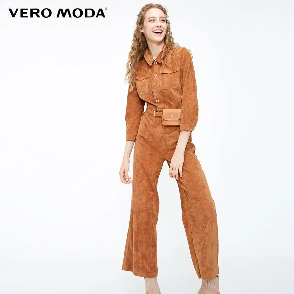 Vero Moda женский укороченный комбинезон на шнуровке с отворотом | 319144501