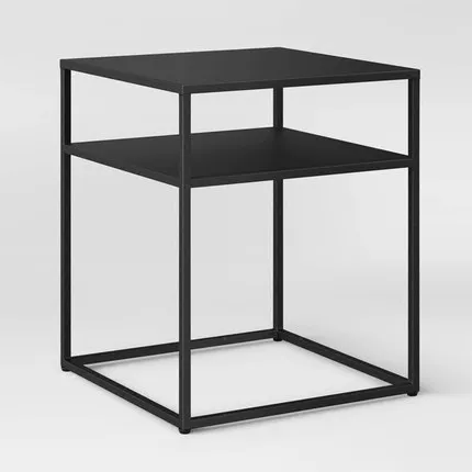 

Small coffee table simple mini wrought iron double-decker square coffee table side living room small square table