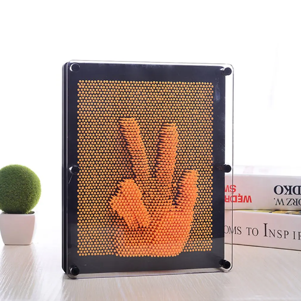 3D в форме копии Pin Art Shoumo красочные иглы ребенок получить лицо ладонь Модель 3D клон Pin Art пластиковая игрушка забавная игра Pinart - Цвет: S