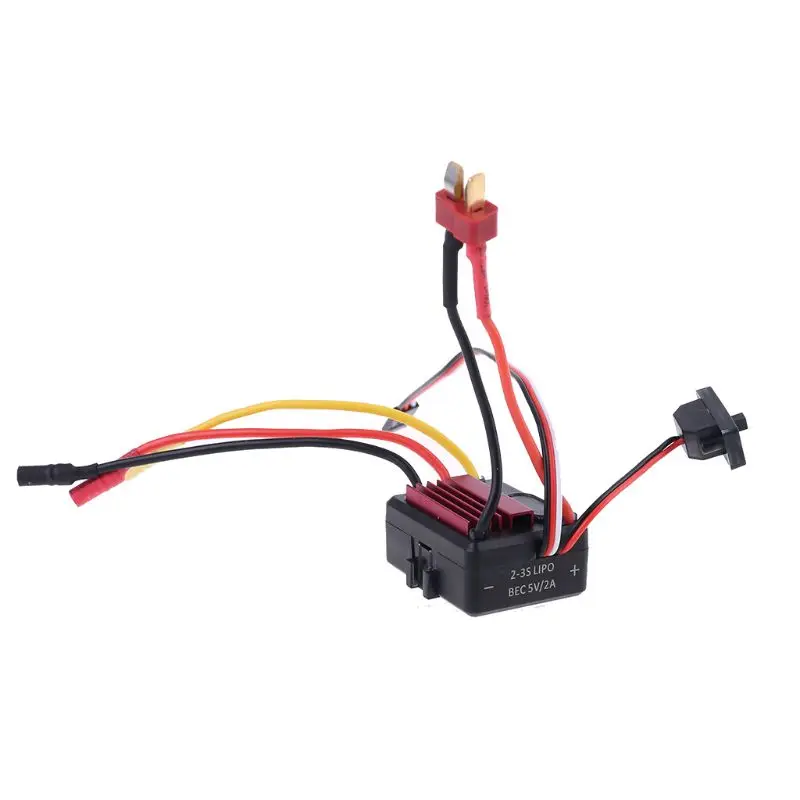 35A бесщеточный двигатель ESC водонепроницаемый 2-3S Lipo программируемый для 1/14 1/16 RC автомобиля