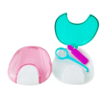 

2020 new Portable fashion Press-to-Open Retainer case Fashion orthodontic braces false teeth box