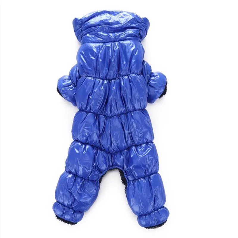 Blue Роскошная зимняя водонепроницаемая куртка для собак Одежда для щенков костюм для животных джинсовое пальто для собак костюм Чихуахуа пуделя домашний питомец породы Бишон одежда - Цвет: Blue