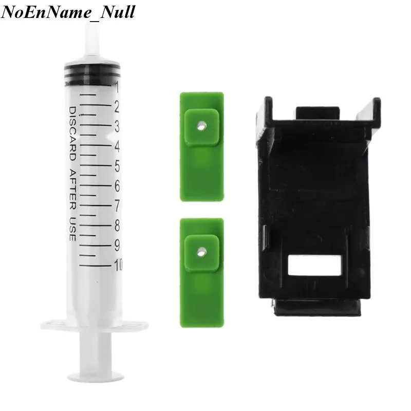 Ink Refill Cartridge Clip+ 2pcs Rubber Pads + Syringe Tool Kit for HP 60/61 802