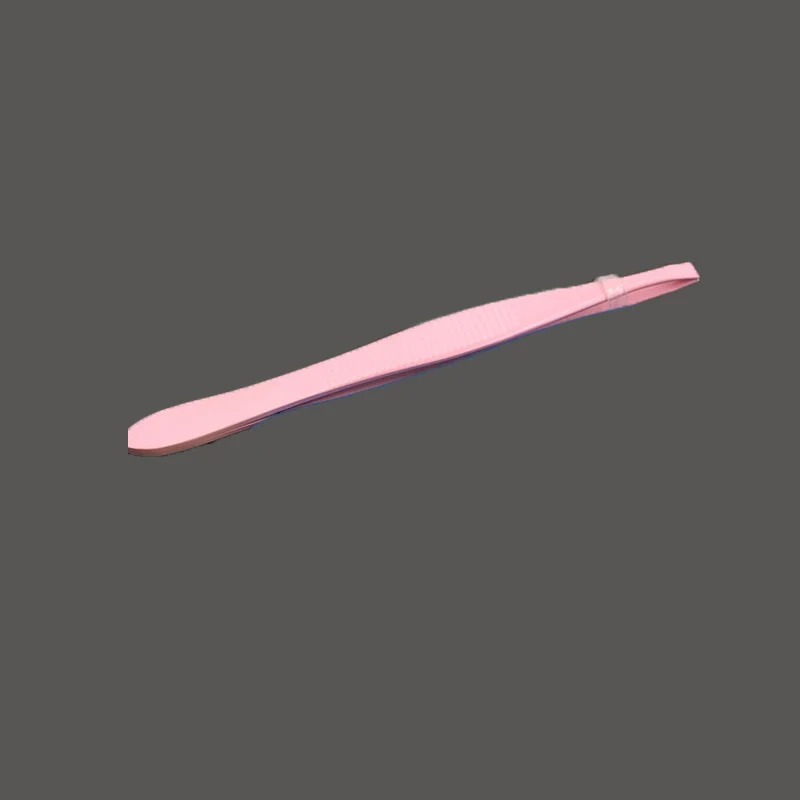 pink 1 шт. угловой Наклонный пинцет для бровей из нержавеющей стали для удаления волос на лице триммер для бровей зажим для ресниц косметический инструмент для макияжа - Цвет: pink