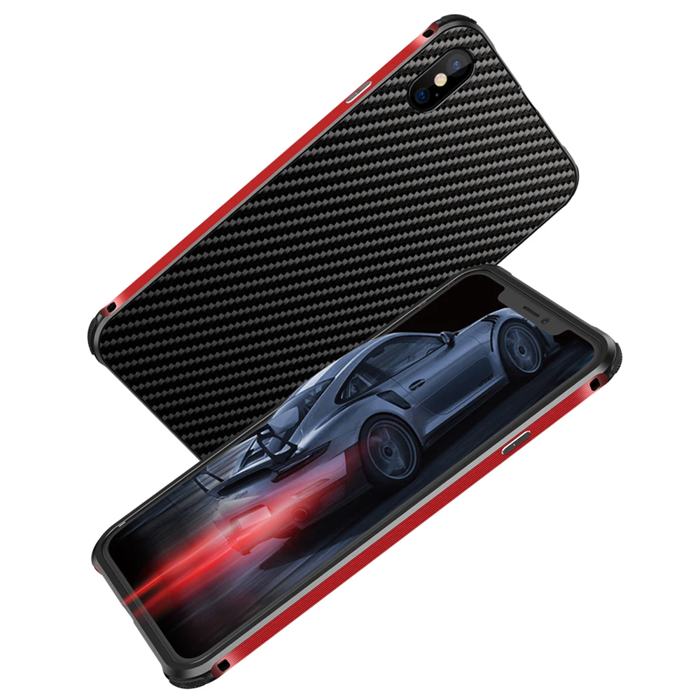 

Shockproof Case For iphone 7/8 Plus Case Carbon Fiber Texture Shock Absorption For iphone 7/8 Plus Full Protection Coque