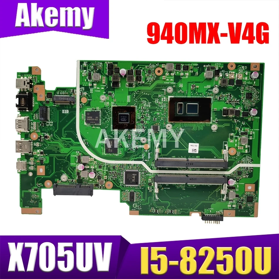Материнская плата Akemy X705UV для ASUS X705UDR X705UQ X705UB X705UD X705U X705UVR ноутбука i5-8250U CPU 940MX GPU |