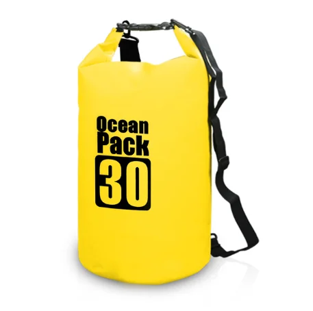 Yellow-30L ПВХ Водонепроницаемый сухой мешок 2L 5L 10L 20L 30L Открытый Дайвинг Складная Мужская Женская пляжная сумка для плавания рафтинг река океан рюкзак - Цвет: Yellow-30L