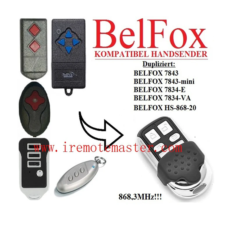 Для BELFOX 7843 пульт дистанционного управления 7843-мини 7834-E 7834-VA HS-868-20 гаражная дверь