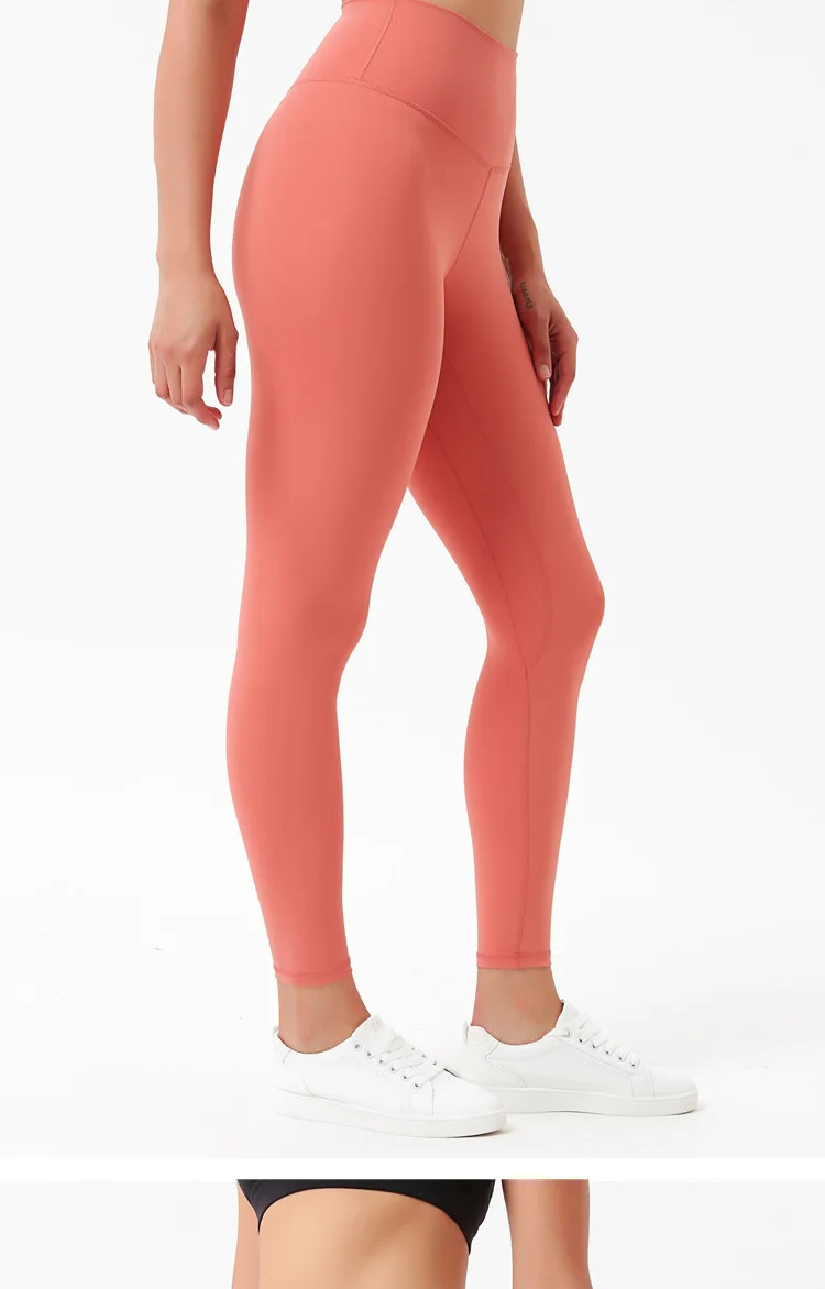 Lulu21FW Fashion Brand Women's Yoga Pants Double-sided Sanding Nude European and America1:1n Workout Clothes Pants High Quality plaid pants