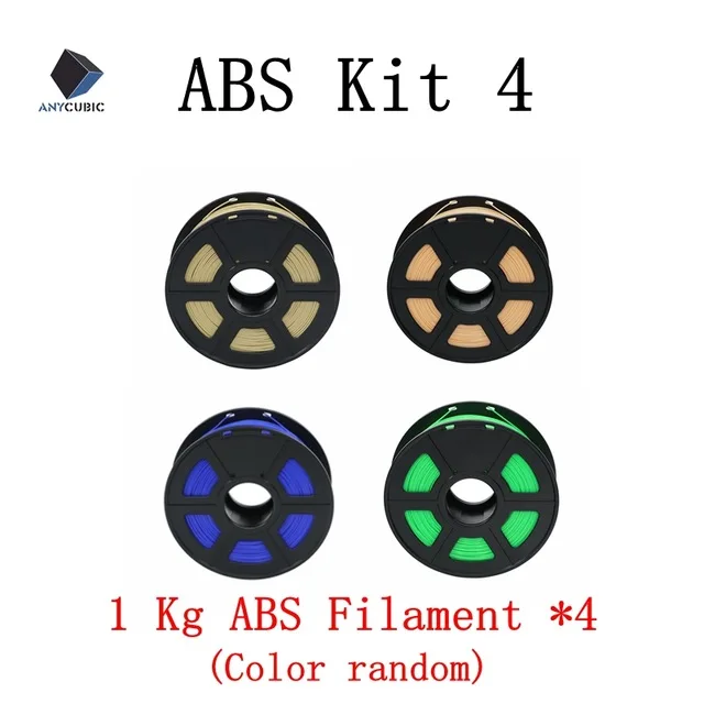 4 rolls of ABS Anycubic 3d принтер 2 кг/3 кг/4 кг ABS TPU Fliament Mega Chiron 1,75 мм Доступные цвета сырье пластик impressora 3d нити - Цвет: 4 rolls of ABS