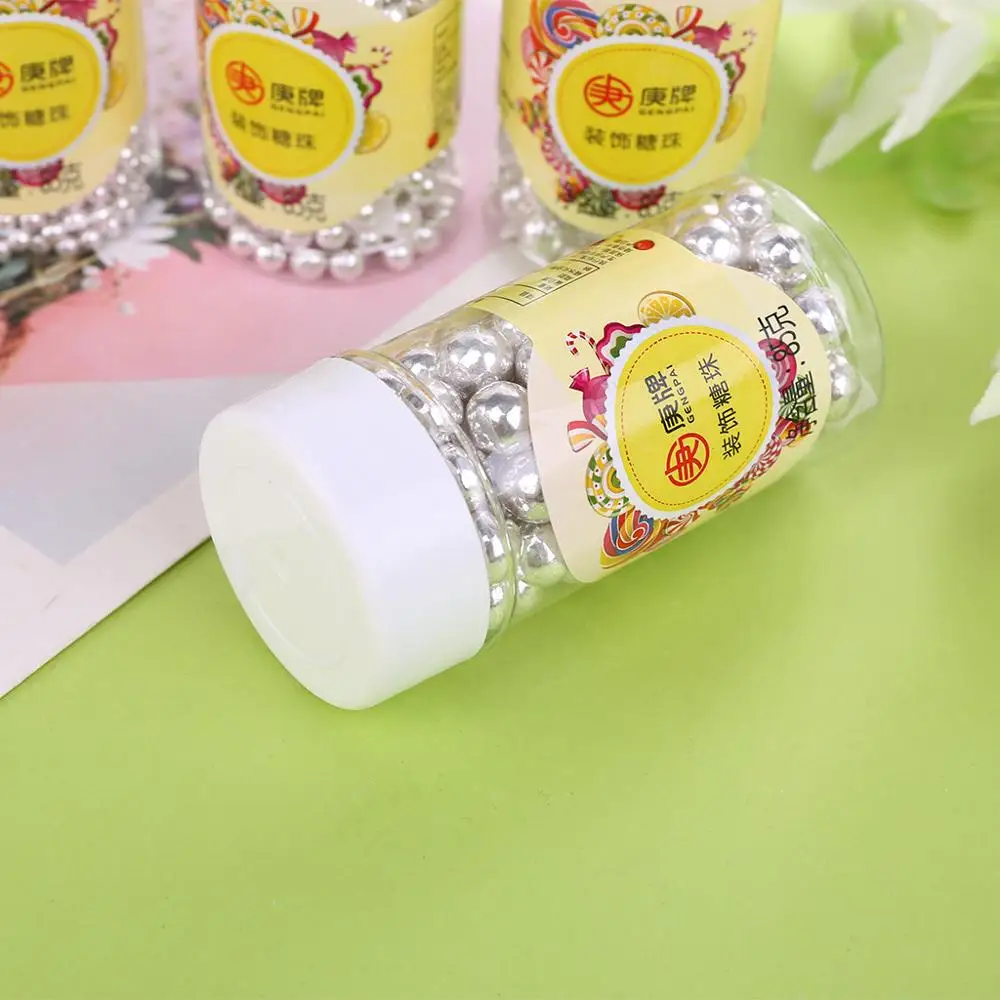 Съедобного серебра сахар шар бусы Fondant (сахарная) конфеты набор позолоченных