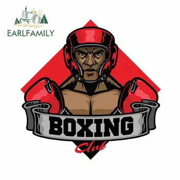 

EARLFAMILY 13cm X 12.9cm Decal for Boxing Club Badge Creative Sticker Waterproof Vinyl Material Car Wrap Car Decals