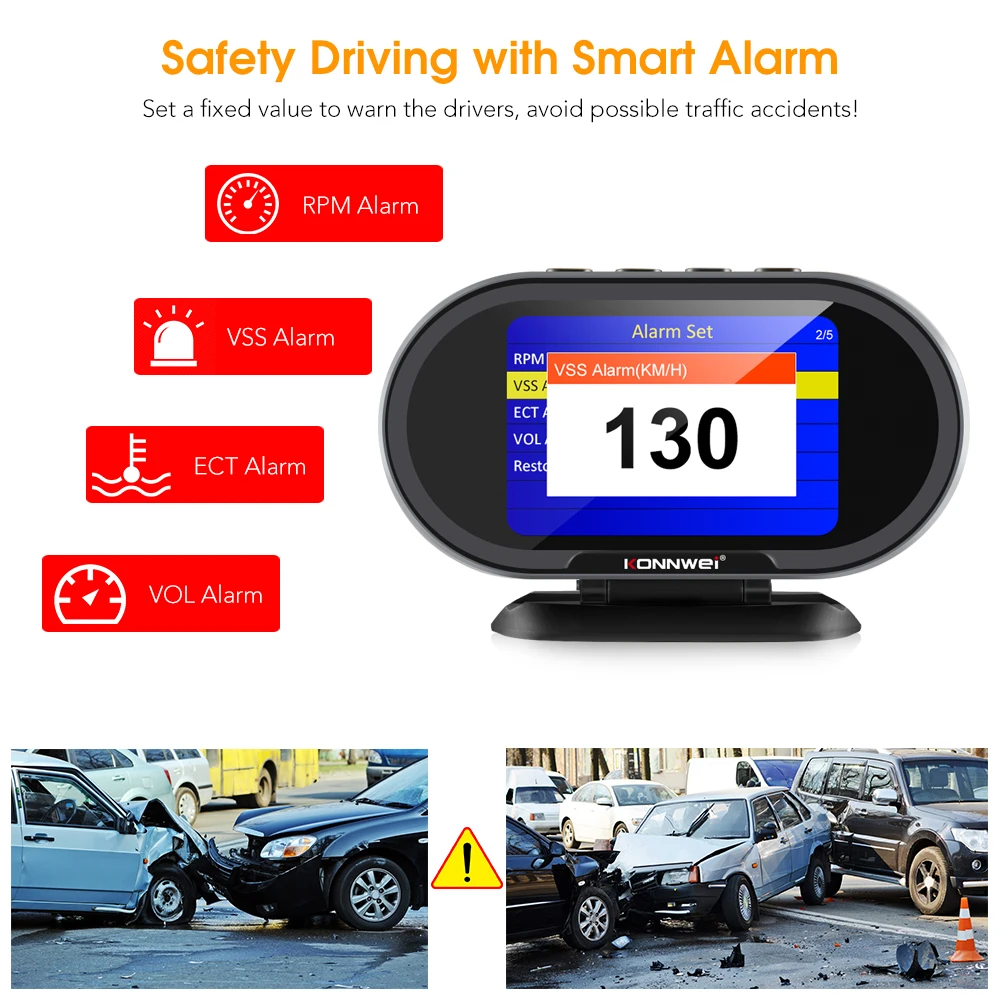 US $38.52 Automobile Hud OnBoard Computer Car Digital Display Speed Fuel Consumption Temperature Gauge Overspeed Warning Obd2 Scanner