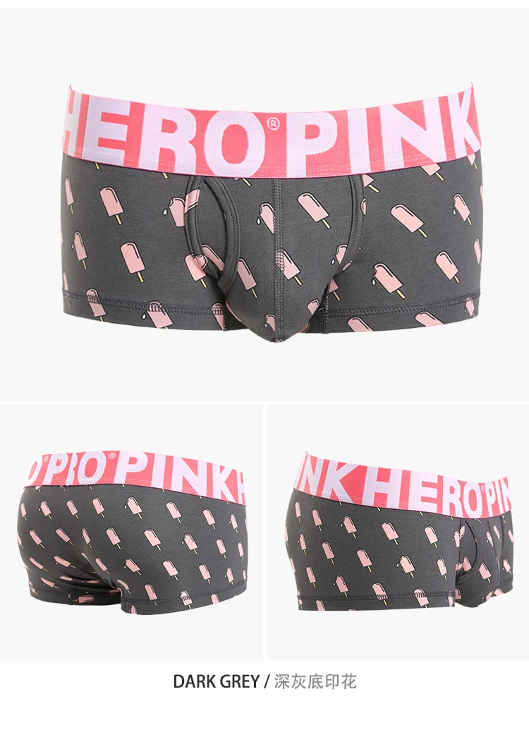 Pink Heroes модные Для мужчин нижнее белье хлопковые Для мужчин шорты-боксеры высокого качества Для мужчин трусы нижнее белье удобные так здорово