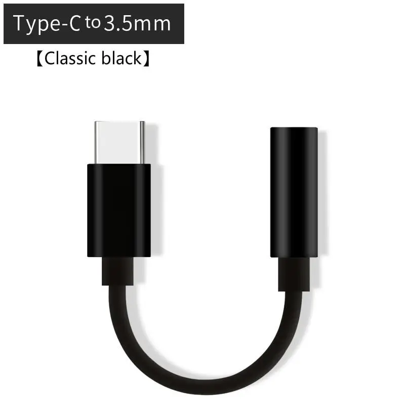 9 адаптер для наушников 8se6x9note3 Black Shark Mix2s huawei Mat20p30pro зарядка Oppofindx конвертер type-c до 3,5 мм Интерфейс два - Цвет: Черный