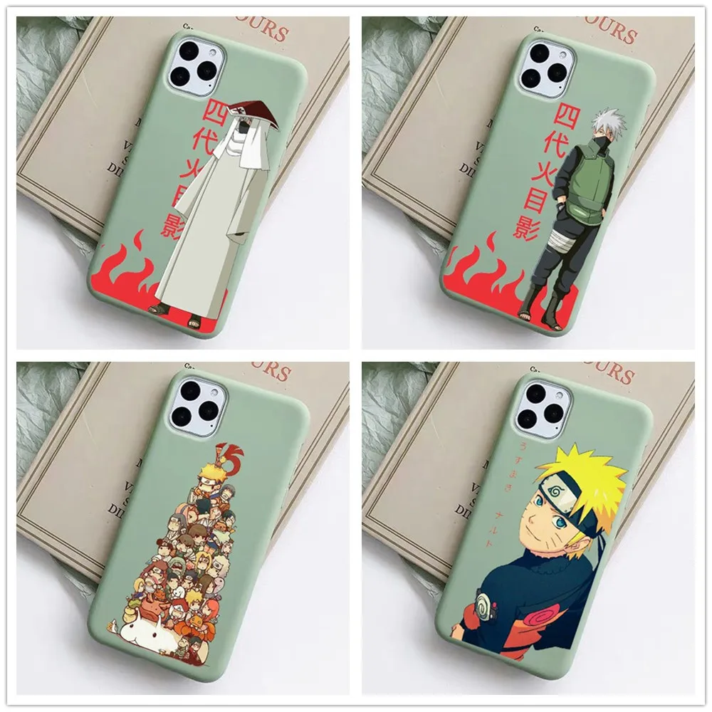 

Fashion Anime Uzumaki Naruto sasuke kakashi color TPU soft silicone phone case for iPhone 11Pro Max X XR XS Max 7 8 6sPlus 5 5s