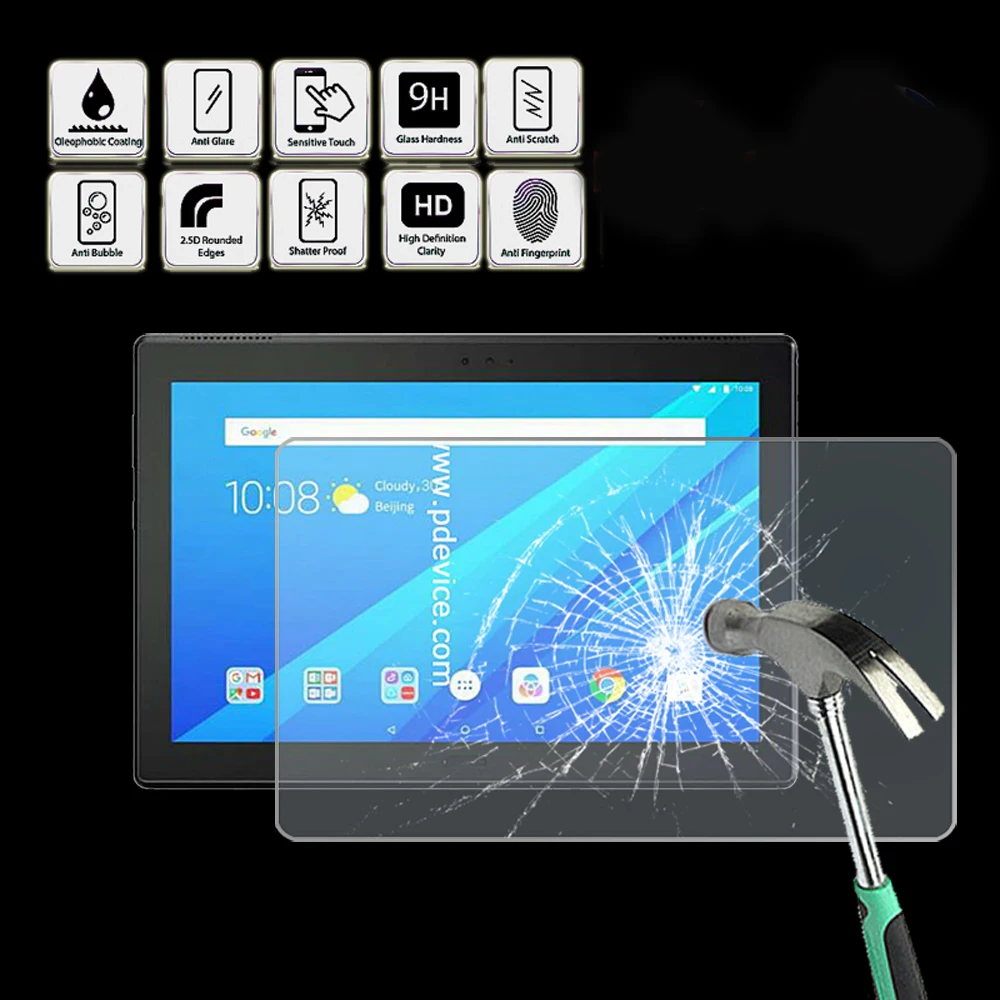 

For Lenovo Tab 4 10" - Tablet Tempered Glass Screen Protector Cover HD Quality Screen Film Protector Guard Cover