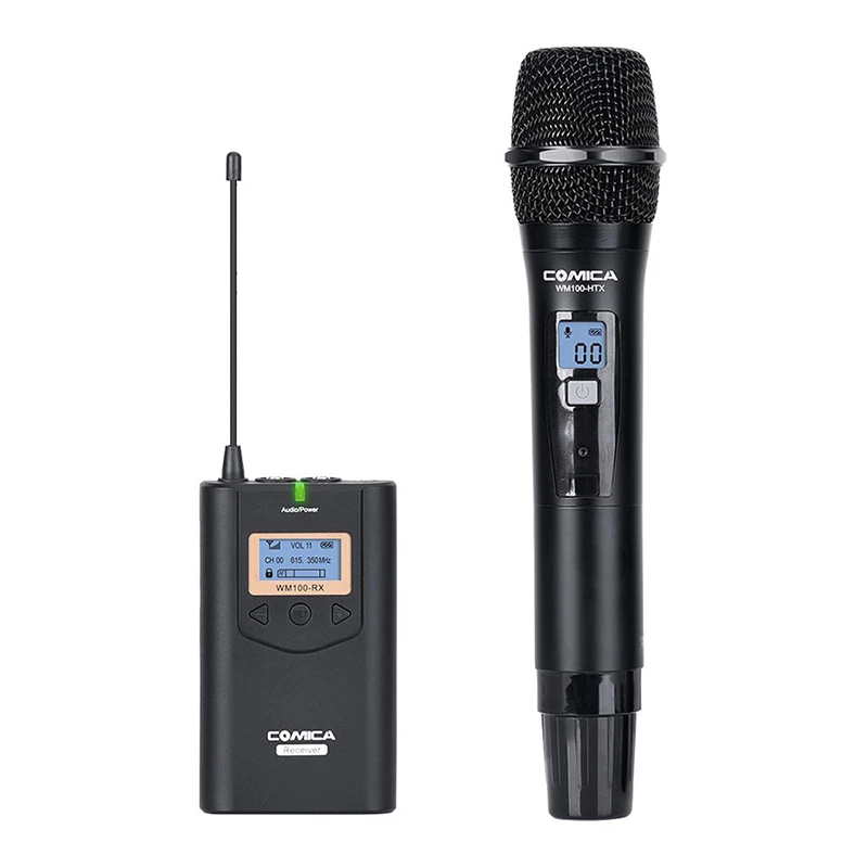 Горячая 3C-Comica Cvm-Wm100H 48-канальный Uhf Беспроводной ручной микро-телефон Системы 328Ft диапазон/16 уровня громкости/в режиме реального времени для контроля уровня сахара в крови с