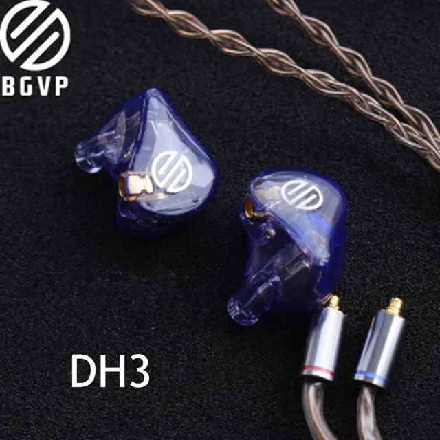 BGVP DH3 1DD+2BA Hybrid  In-Ear Earphone Customized Earphone HIFI Music DJ Detachable MMCX Cable DM7DMSDM6DMGDX3SDN1SQ2H7 1