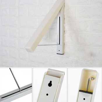 

New Stainless Steel Wall Hanger Retractable Indoor Clothes Hanger Magic Foldable Drying Rack Waterproof Clothes Towel Rack