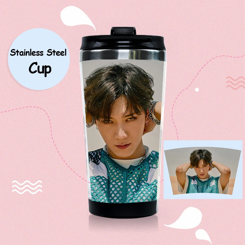 Kpop SuperM 1st мини-альбом чашка для воды из нержавеющей стали BAEKHYUN LUCAS MARK TAEYONG TEN TAEMIN KAI двухслойная бутылка