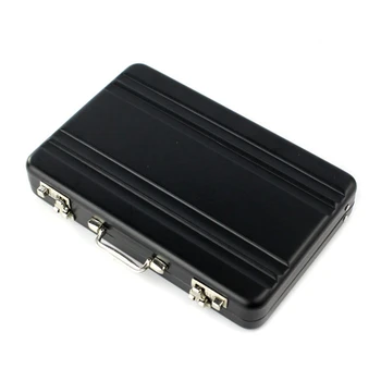 

Men's Metal Business ID Credit Card Holder Mini Suitcase Business Bank Card Name Card Holder Box Case Organizer