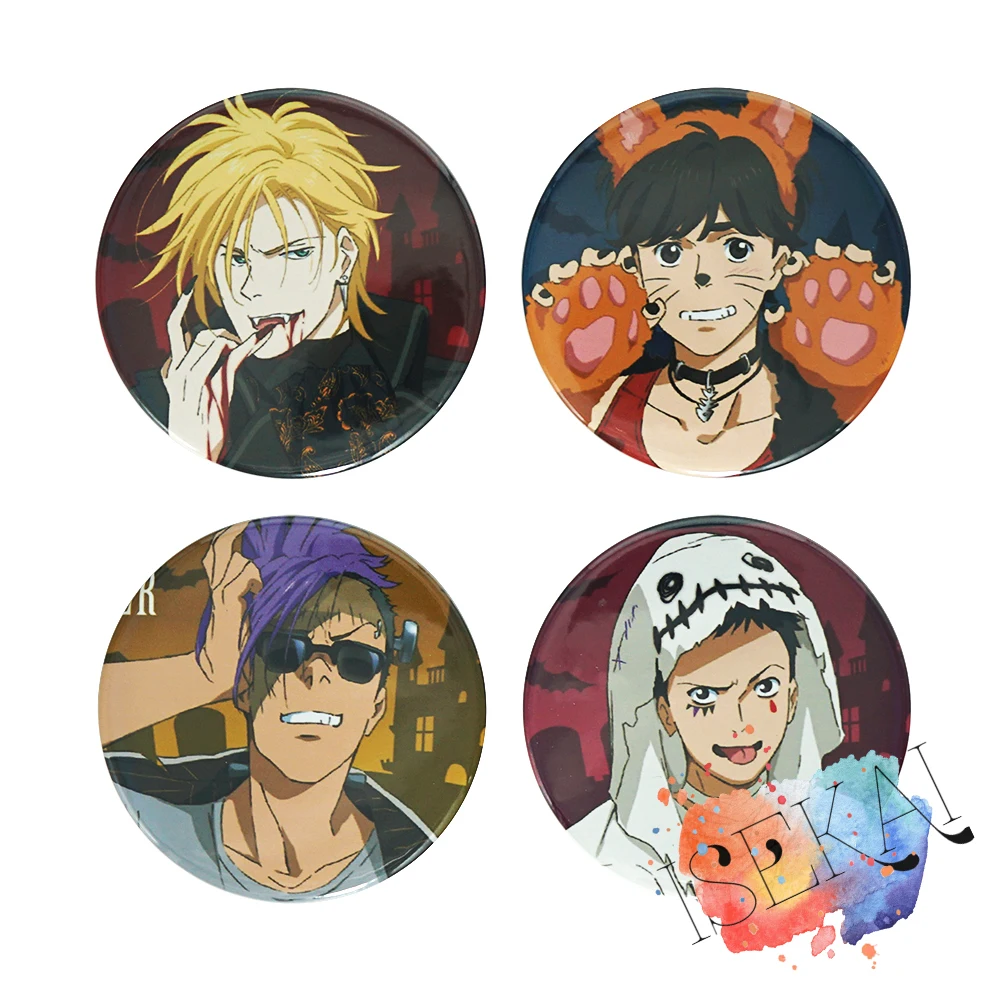 Банановая Рыба значок аниме Ash Lynx Okumura Eiji короче Sing Soo-Ling Helloween металлическая брошь