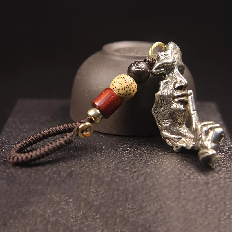 brass quiet keychain pendant (19)