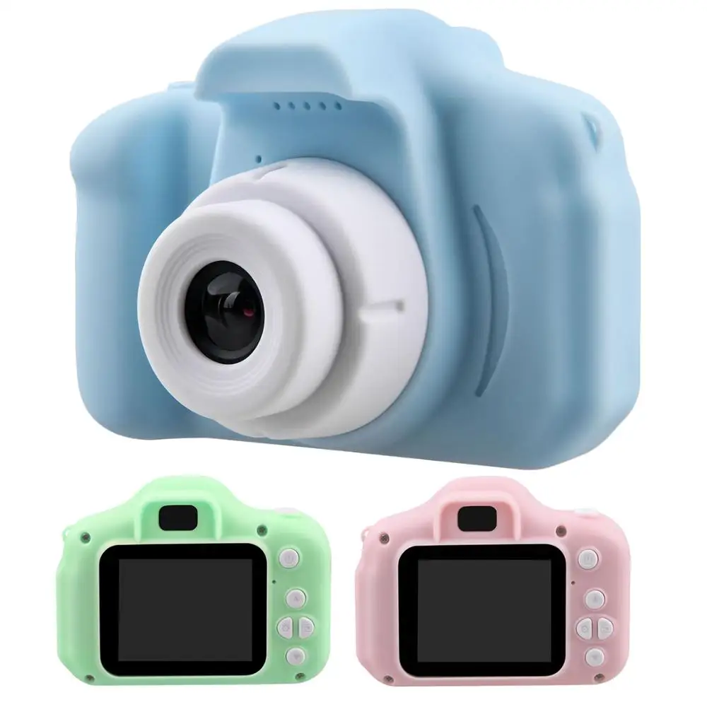 Мини-юбка для девочек Детская видеокамера Перезаряжаемые цифровой Камера с 2-дюймовым Экран дисплея для детей подарки на день рождения для игр на открытом воздухе