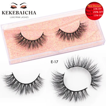 

KEKEBAICHA Eyelashes Makeup 3D Mink Lashes Medium-full Volume Lashes Ultra-natural Looking False Eyelashes Natural Short Eyelash