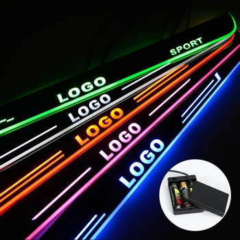 

LED Door Scuff Plate Door Sill Trim Fit For Renault Dacia Duster 2012 2013 2014 2015 2016 2018 Battery Version Car ccessories