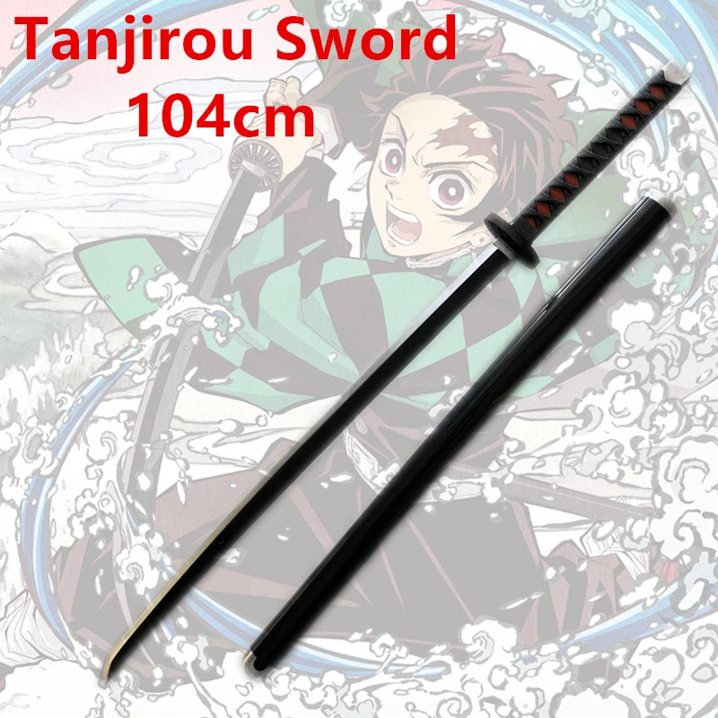 LeiSheng 104 см меч оружие демон убийца киметасу no Yaiba Tanjirou черный Sowrd Косплей 1:1 нож