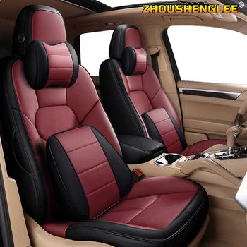 

ZHOUSHENGLEE Custom Leather car seat covers For Hyundai Sonata Elantra Tucson i30 IX35 IX25 MISTRA Verna SantaFe ENCINO car sea