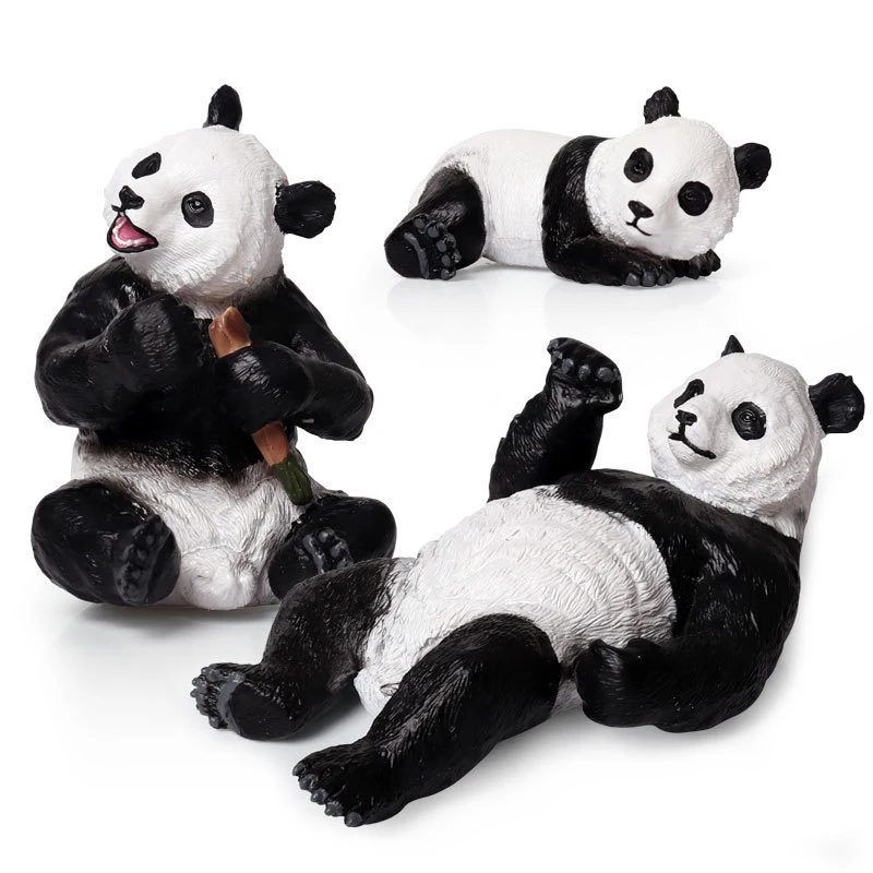 Игрушки и экшн-игрушки животные дикой природы ПВХ мини-гигантская панда детеныш