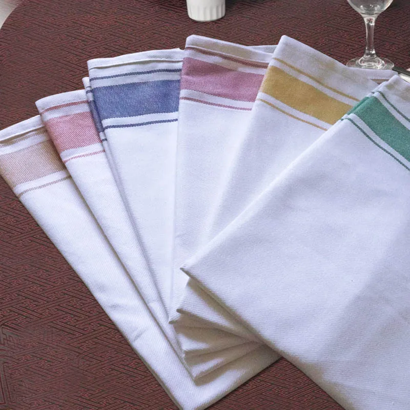 5 шт./лот хлопок Очистка Стекла Ткань ресторанах западного стиля салфетка абсорбент полотенца салфетка из хлопка Чай Полотенца 50x70 см - Цвет: Mix Color