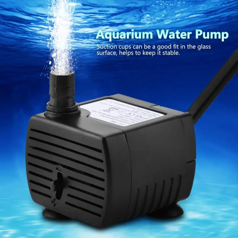 Настольный сверхтихий мини водяной насос 110 V/220 V 3W для аквариума Гидропоника