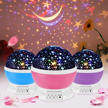 

Rotating Rechargeable LED Night Light Wall Projector Sleeping Lamp Light Calming Music for Bedroom Stair Kitchen Lights Gift