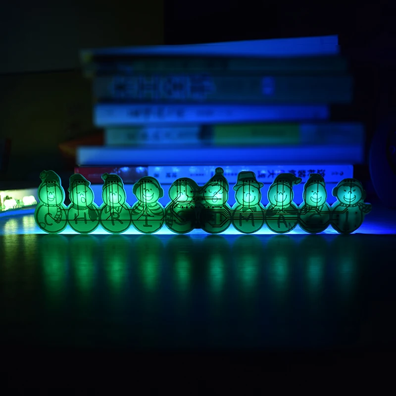 DIY полный цвет Рождество Снеговик музыкальная шкатулка комплект механические музыкальные коробки движение игровой набор декоративный