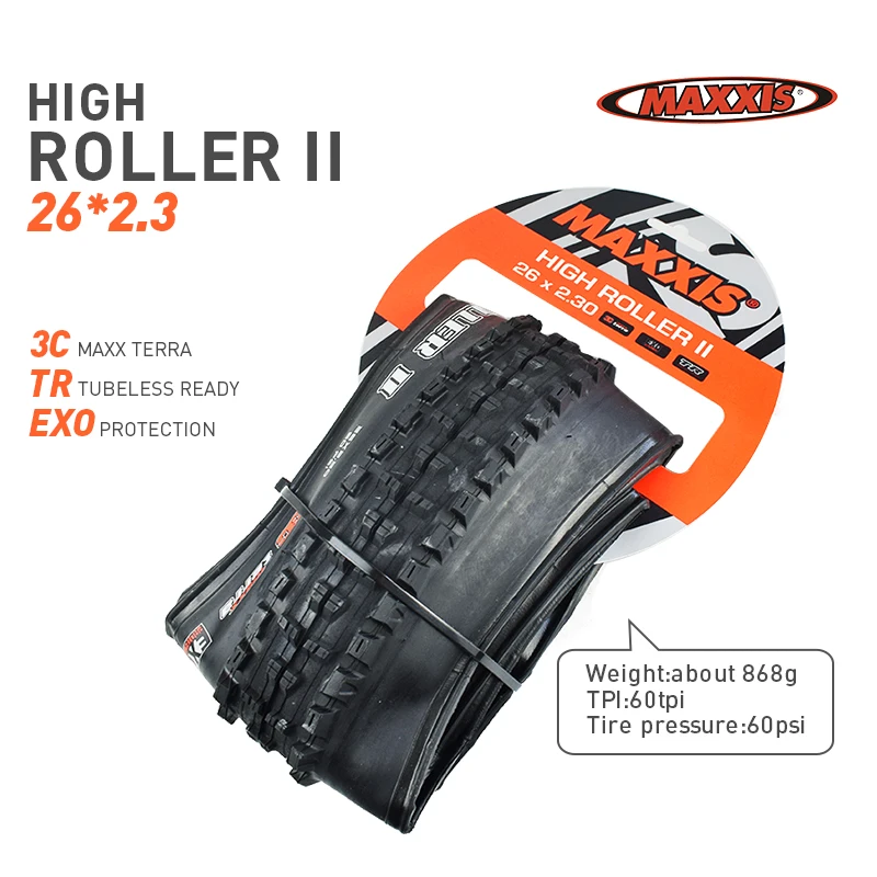 Maxxis-マウンテンバイクタイヤ,折りたたみ式,ハイローラー