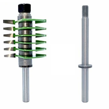 

8Mm Shank Adjustable Finger Joint Router Bit with Adapter Tenon Cutter Industrial Grade for Wood Tool