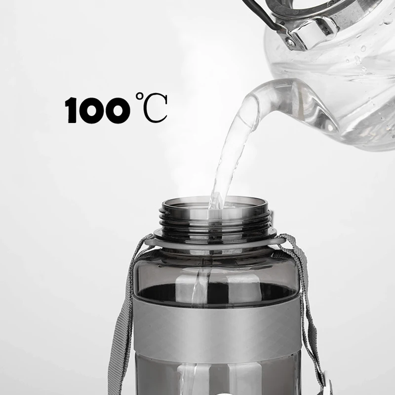 2020 Новая Спортивная бутылка для воды BPA бесплатно питьевой с соломой 1L 2L