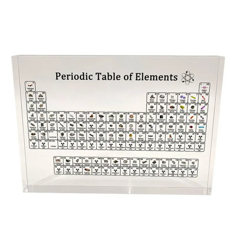 

Acrylic Crystal Ornaments Chemistry Educational Periodic Table Of Elements Decorative Desktop Accessories